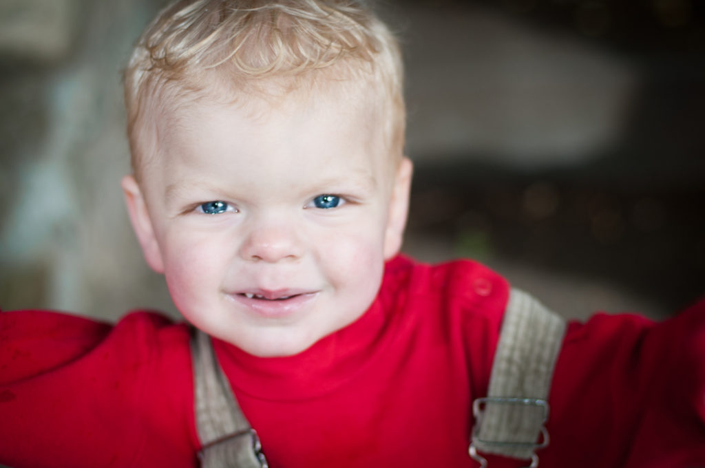 Portrait of a preschool boy at Carkeek Park in 2012