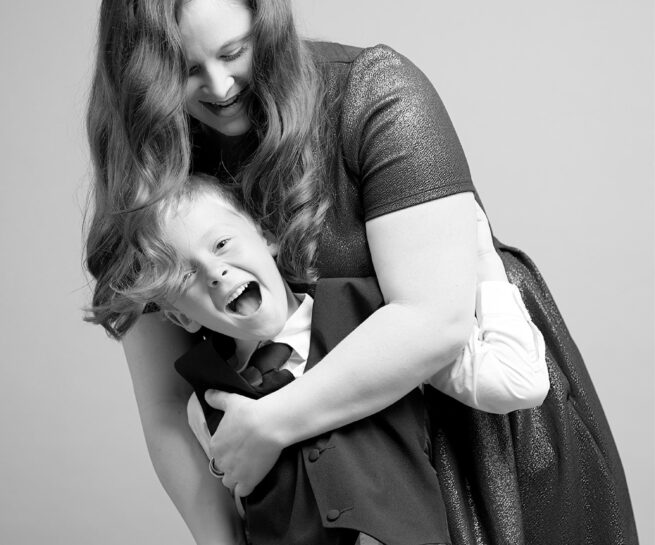 Portrait of mom and son at the Seattle Photographer Lara Grauer