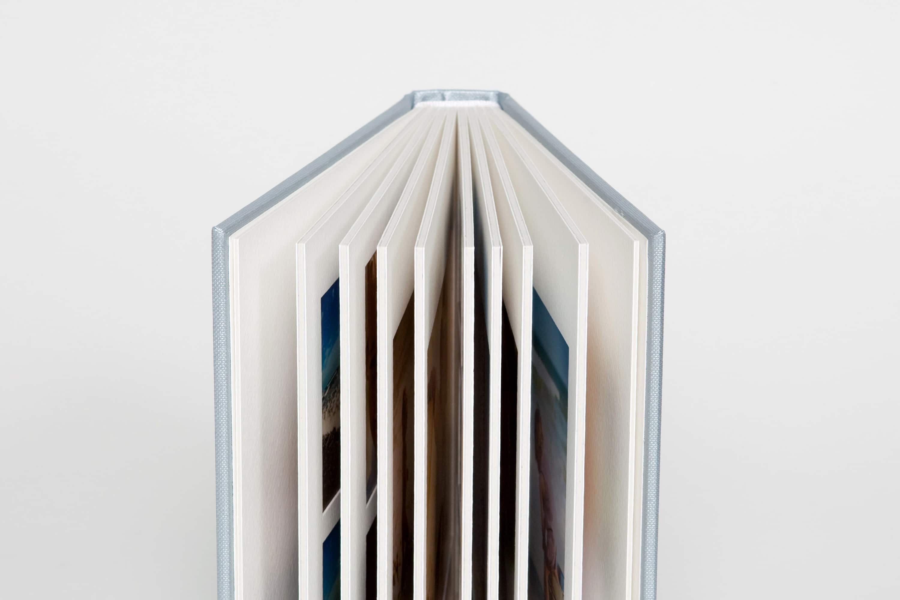 photo showing thickness and form of matted album pages