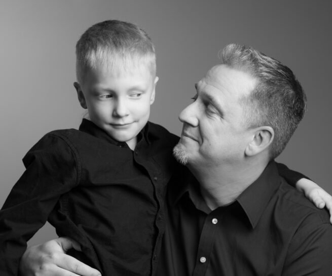 Father and Son portrait from Seattle Photographer Lara Grauer's "Generations" project