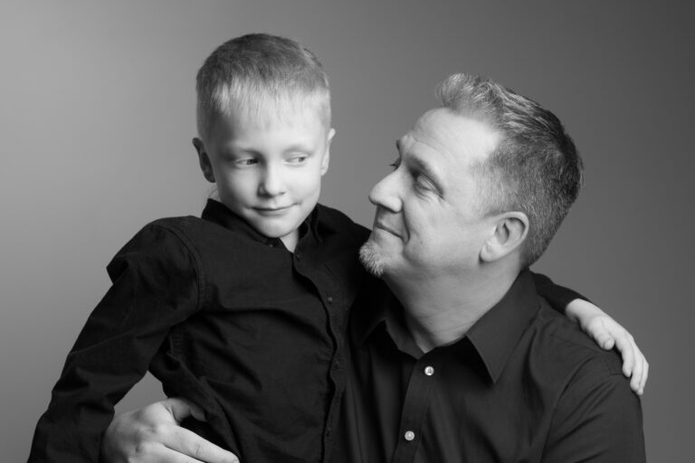 Father and Son portrait from Seattle Photographer Lara Grauer's "Generations" project