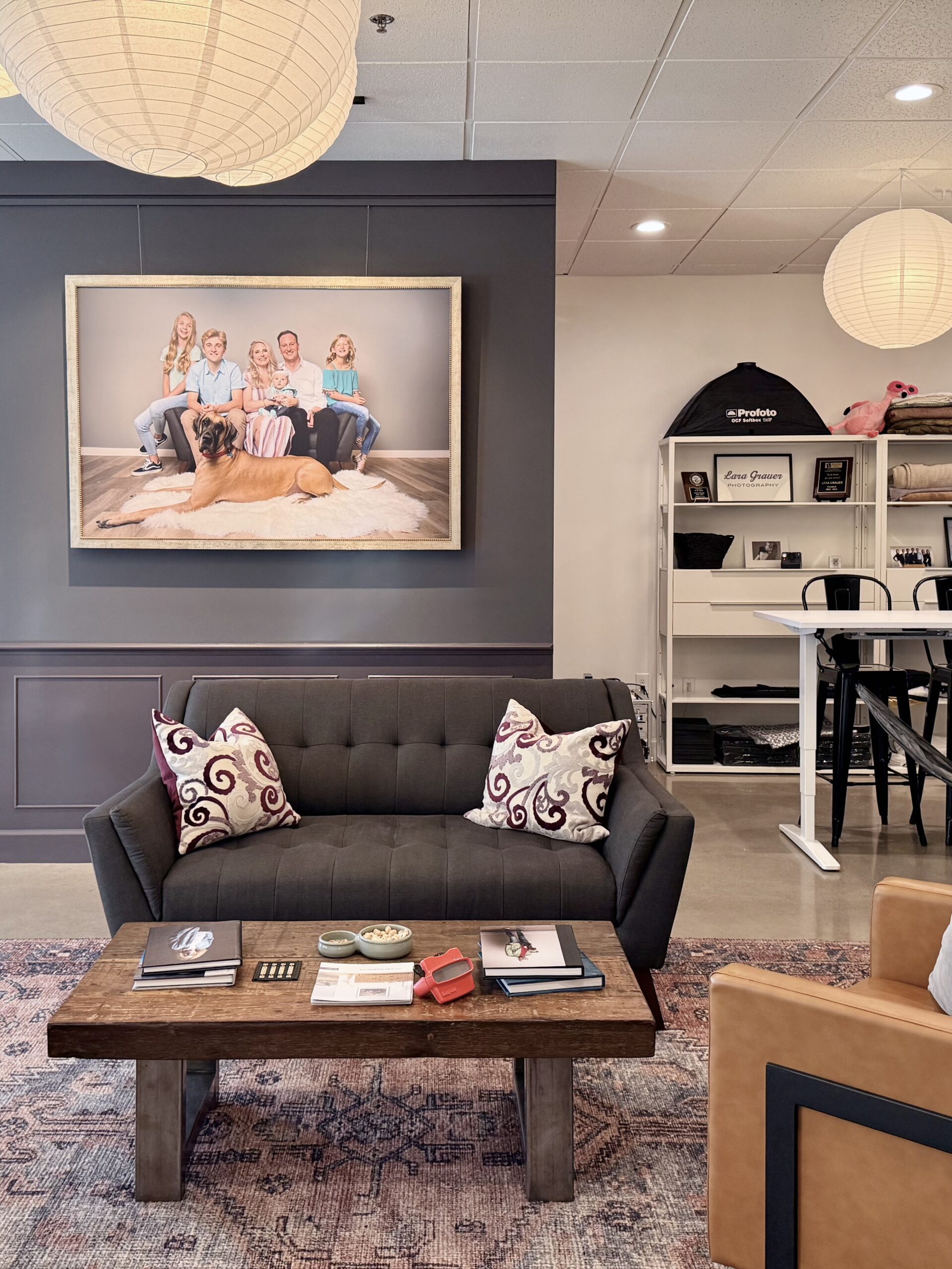 Interior of Seattle Photographer Lara Grauer Studio
